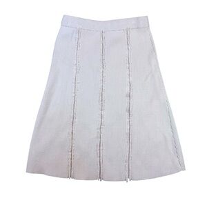 Sioni A-Line Tan Mid Length Skirt with Fringe Detail from Bloomingdale’s